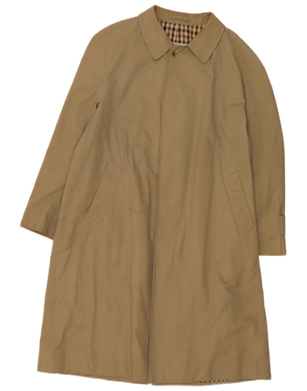 Casaco impermeável masculino Aquascutum UK 44 2XL algodão cáqui