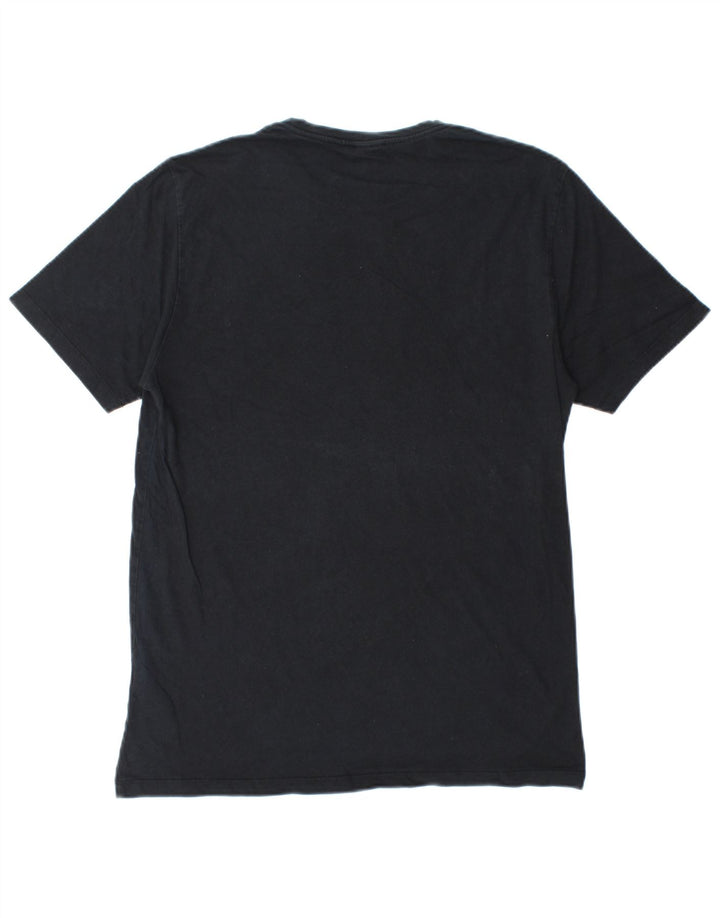 Camiseta masculina Reiss Top médio algodão preto