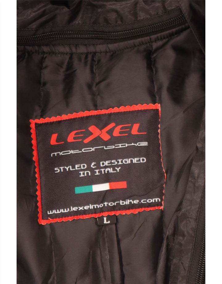 Jaqueta masculina LEXEL Graphic Racer UK 40 grande preta