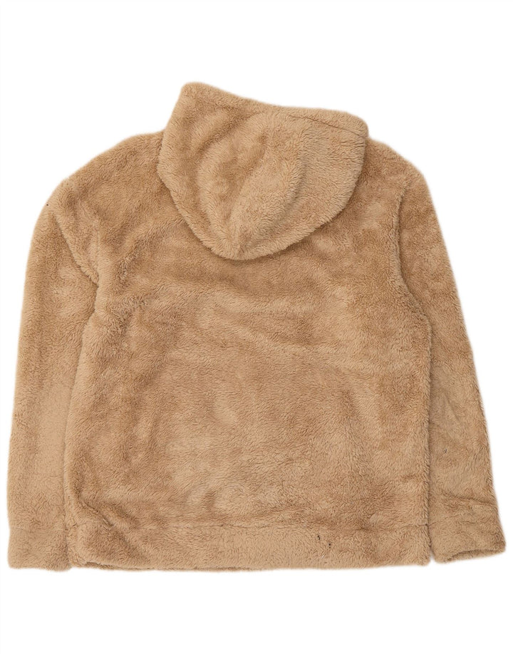 Suéter de lã com capuz masculino ZARA grande bege