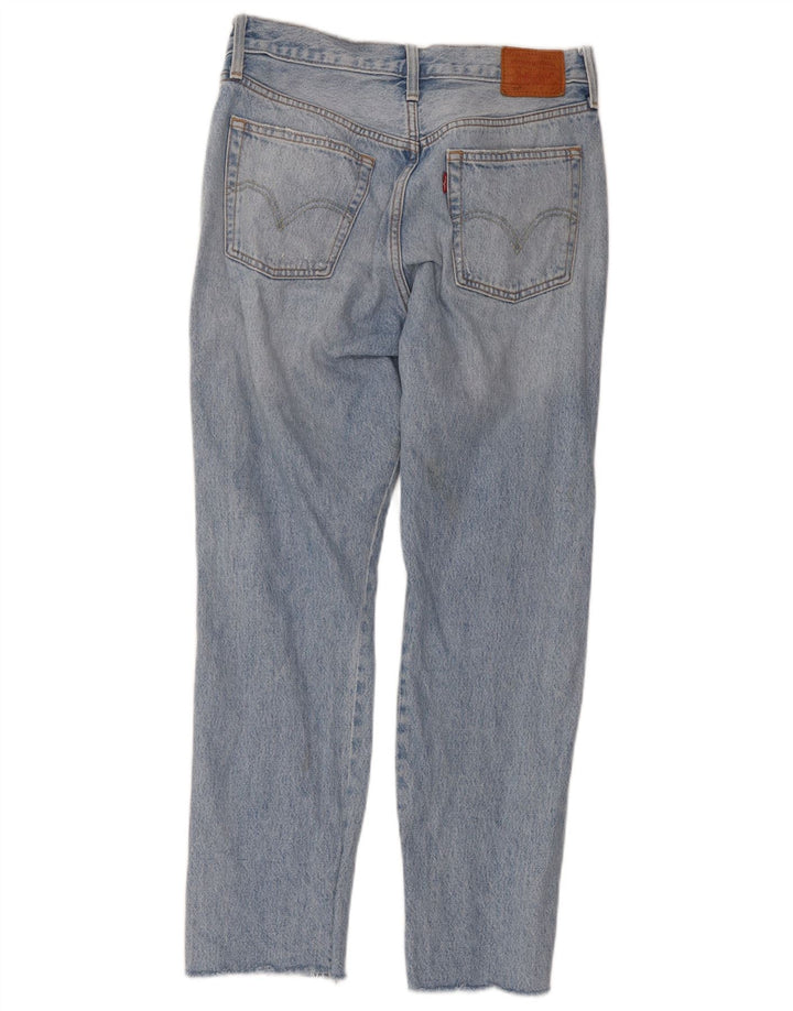 Calça Jeans Levis Feminina 501 Distressed Straight W29 L28 Azul Algodão