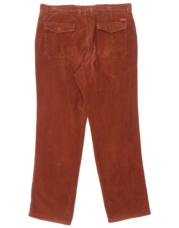 Calça masculina reta de veludo Carrera IT 52 XL W36 L31 algodão marrom