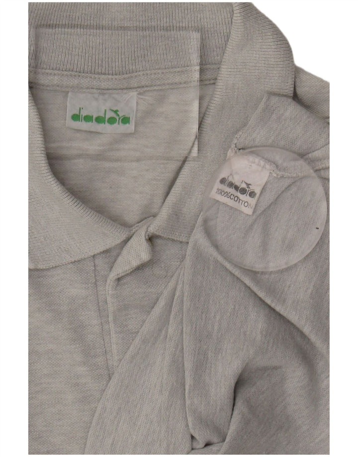 Camisa polo masculina DIADORA algodão cinza médio