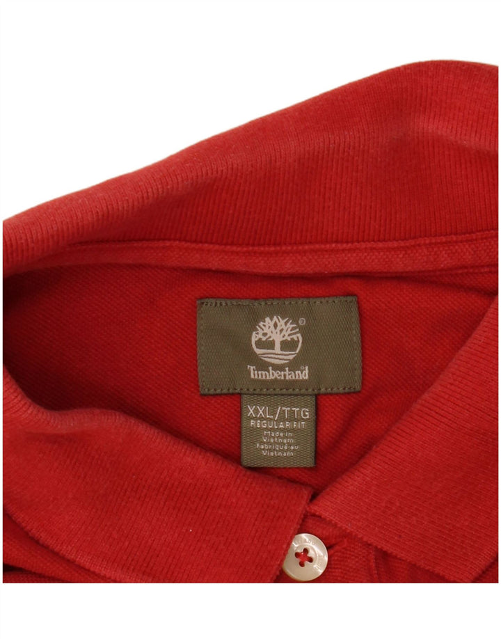 Camisa polo masculina Timberland Regular Fit 2XL vermelha