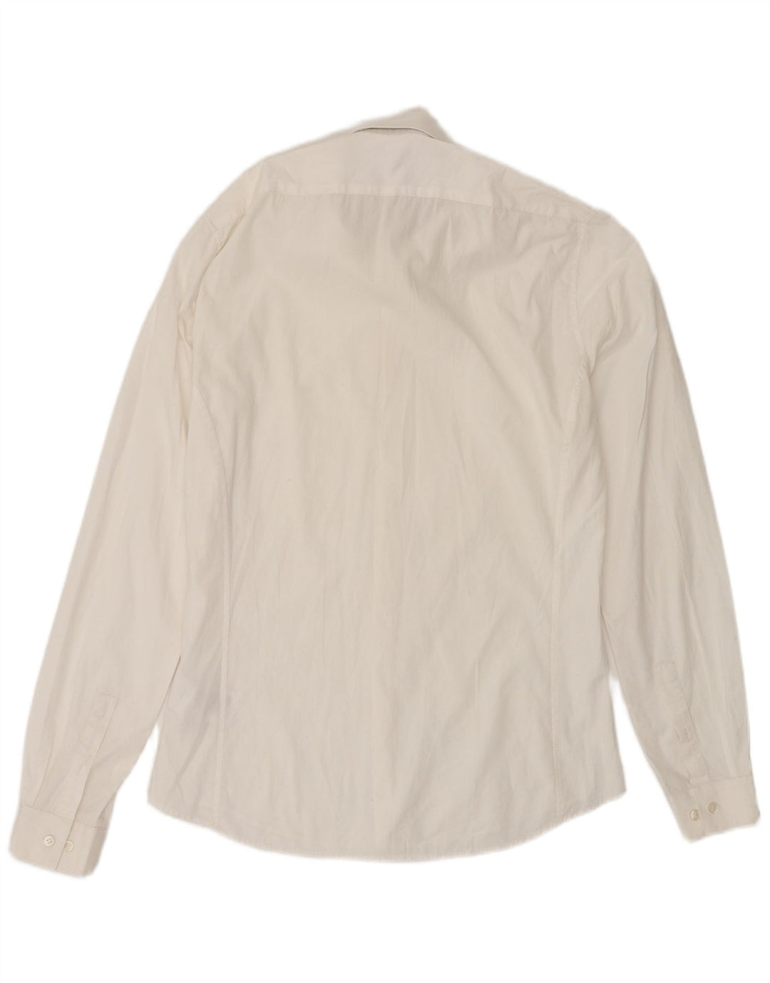 Camisa masculina Calvin Klein Slim Fit tamanho 38 15 algodão branco médio