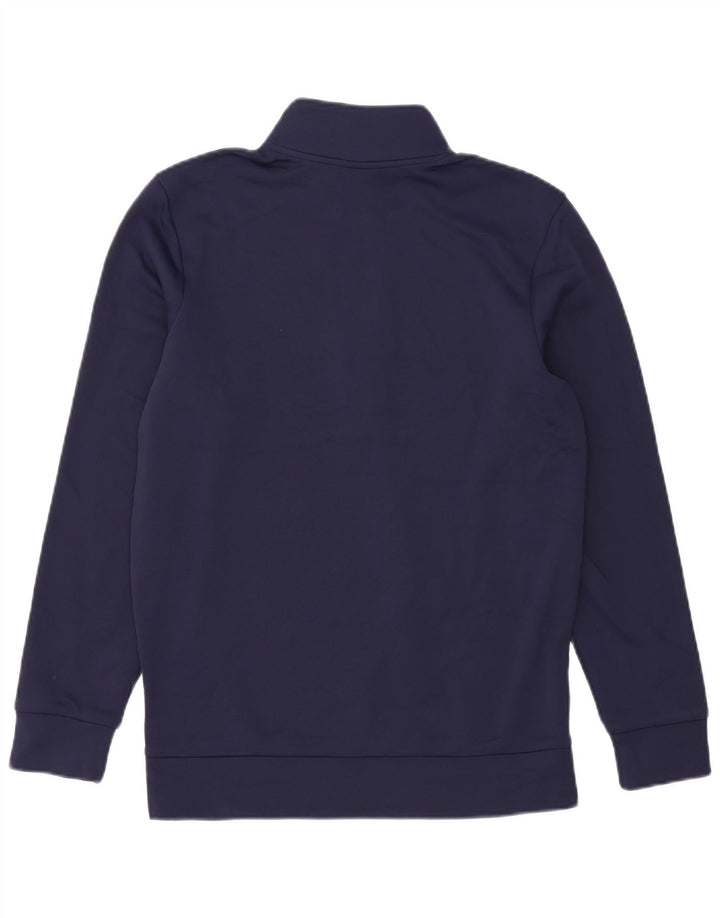Moletom masculino Under Armour com zíper e gola em poliéster azul marinho pequeno