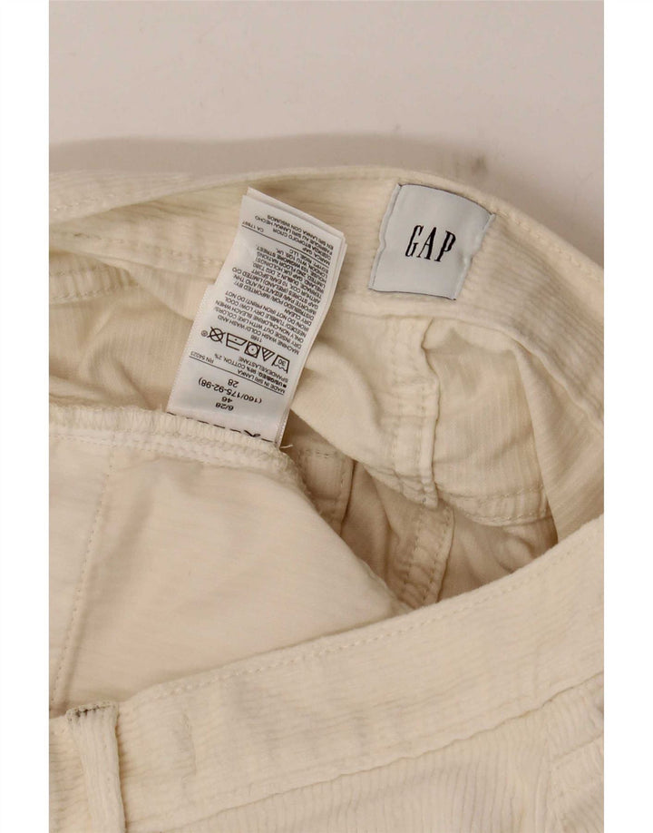 Shorts de veludo feminino Gap médio W28 algodão branco