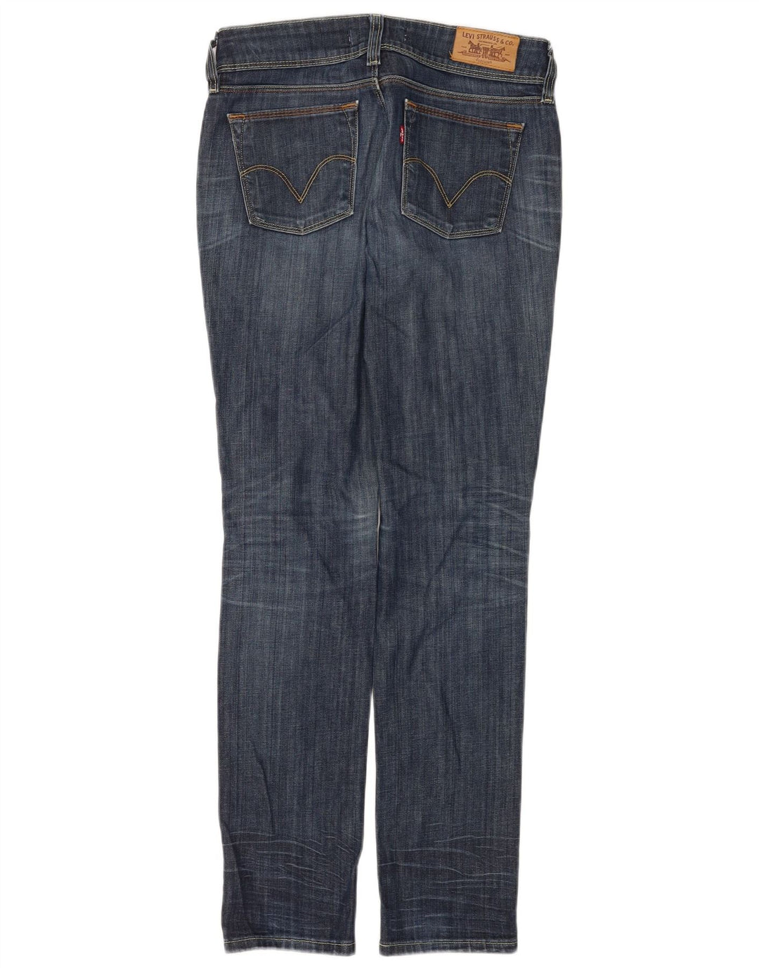 Calça jeans feminina Levi's 571 Slim W29 L32 azul marinho algodão
