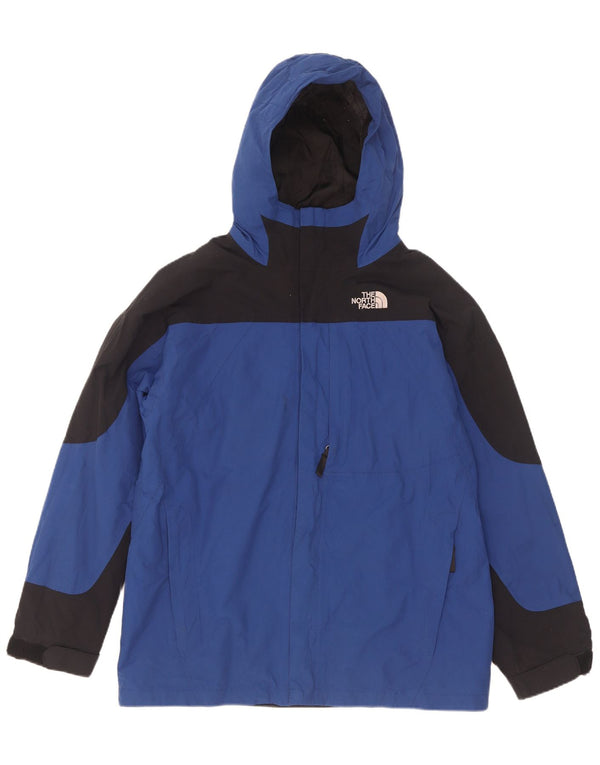 Jaqueta corta-vento masculina com capuz The North Face UK 42 XL azul colorblock