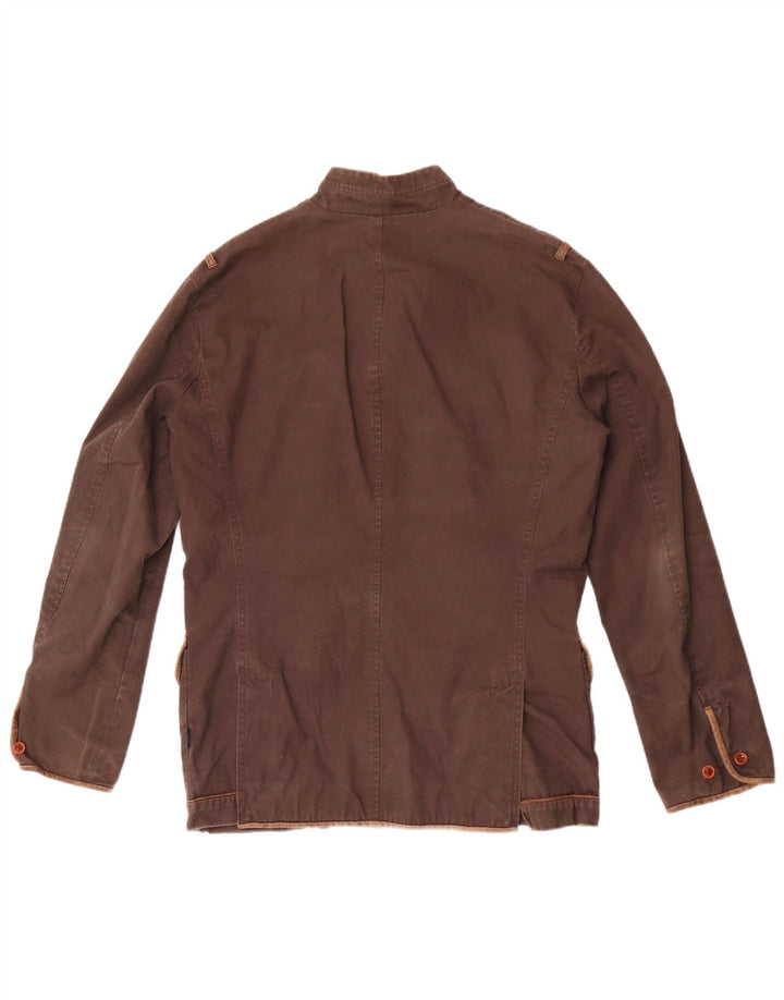 Jaqueta utilitária masculina Paul Smith Reino Unido 38 algodão marrom médio