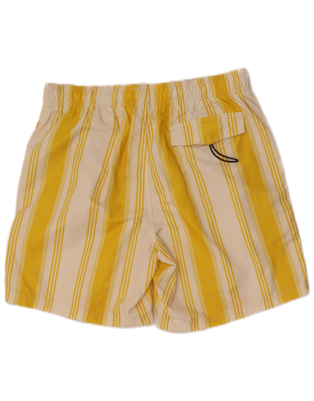Zara Shorts de banho masculino poliéster listrado amarelo médio
