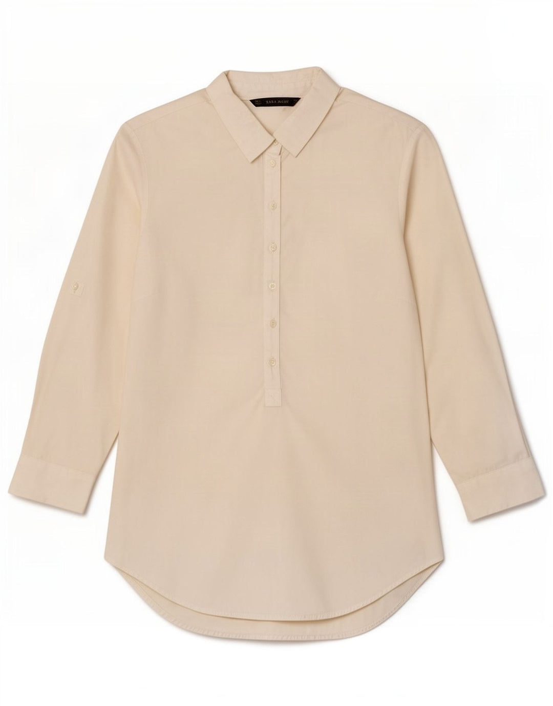 Pulôver feminino Zara manga 3/4 Reino Unido 10 pequeno branco