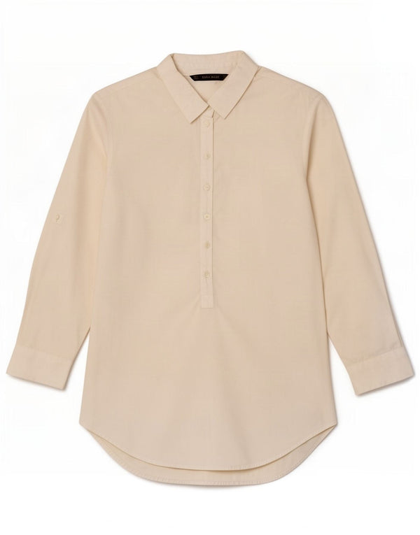 Pulôver feminino Zara manga 3/4 Reino Unido 10 pequeno branco