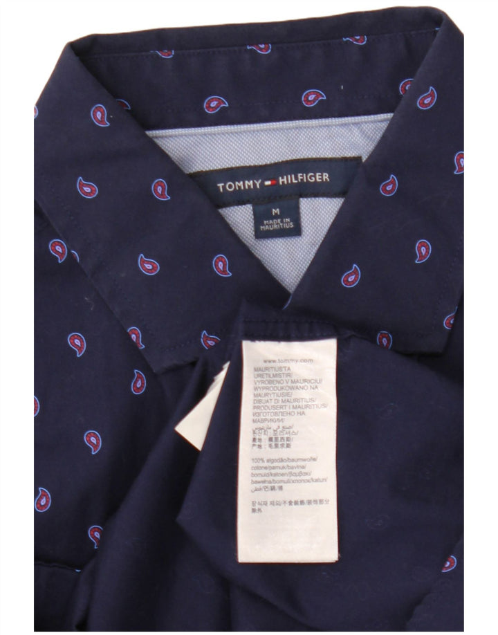 Camisa masculina Tommy Hilfiger média azul marinho algodão paisley