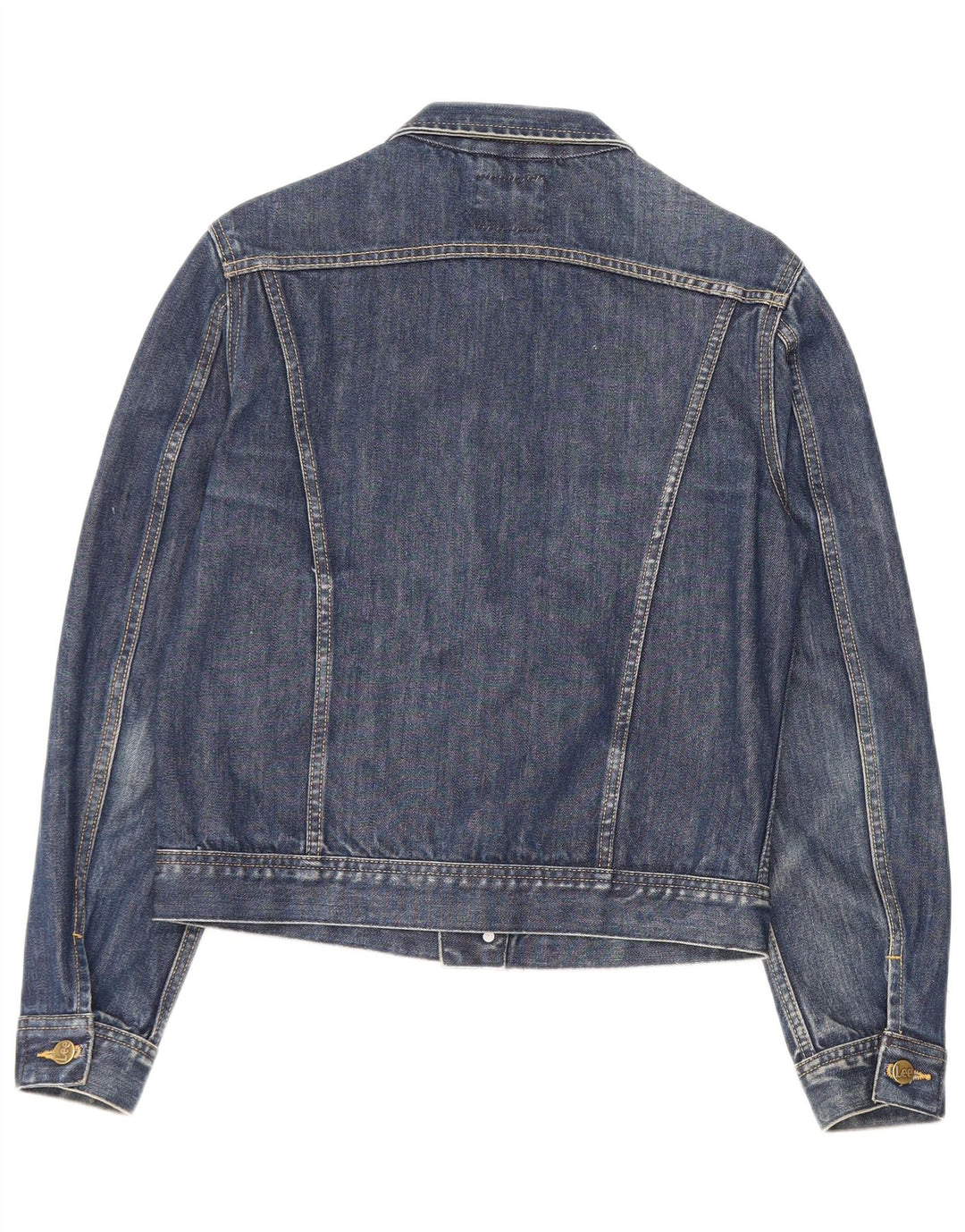 Jaqueta jeans feminina Lee UK 14 grande algodão azul