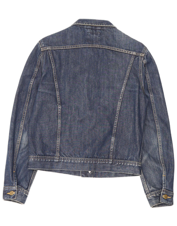 Jaqueta jeans feminina Lee UK 14 grande algodão azul