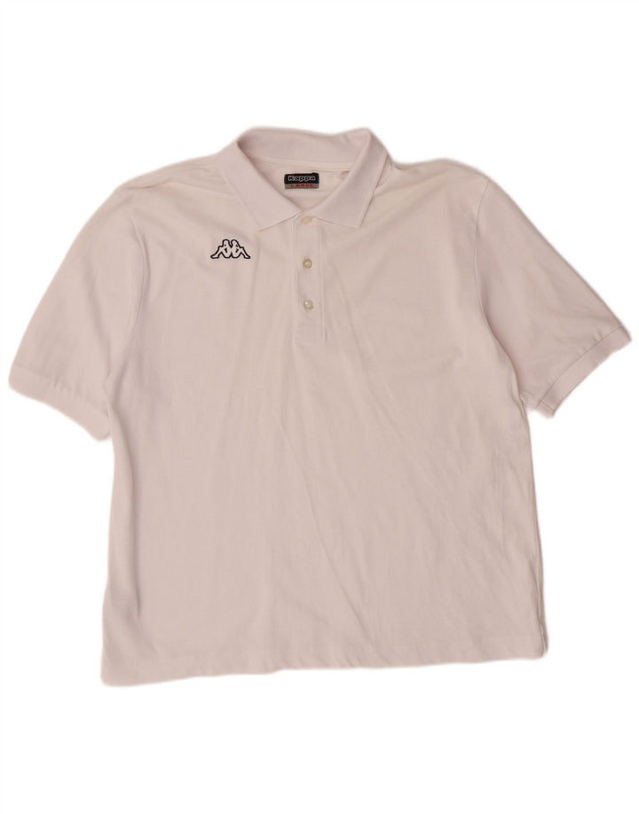 Camisa polo masculina KAPPA grande algodão branco