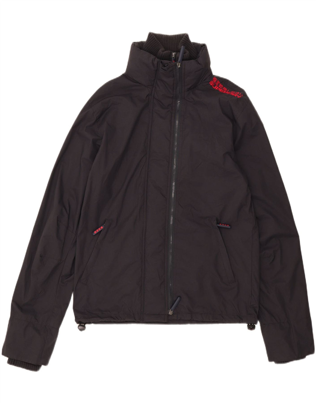 Jaqueta de chuva masculina Superdry UK 40 grande nylon azul marinho