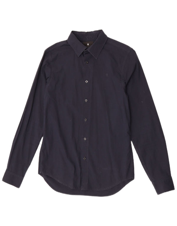 Camisa masculina G-Star pequena azul marinho
