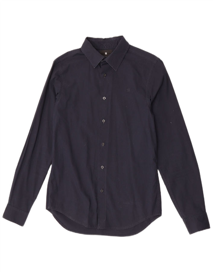 Camisa masculina G-Star pequena azul marinho