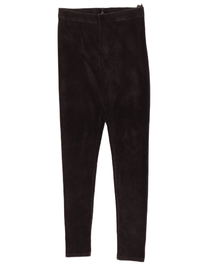 Leggings femininos Marks & Spencer Reino Unido 10 pequeno algodão preto