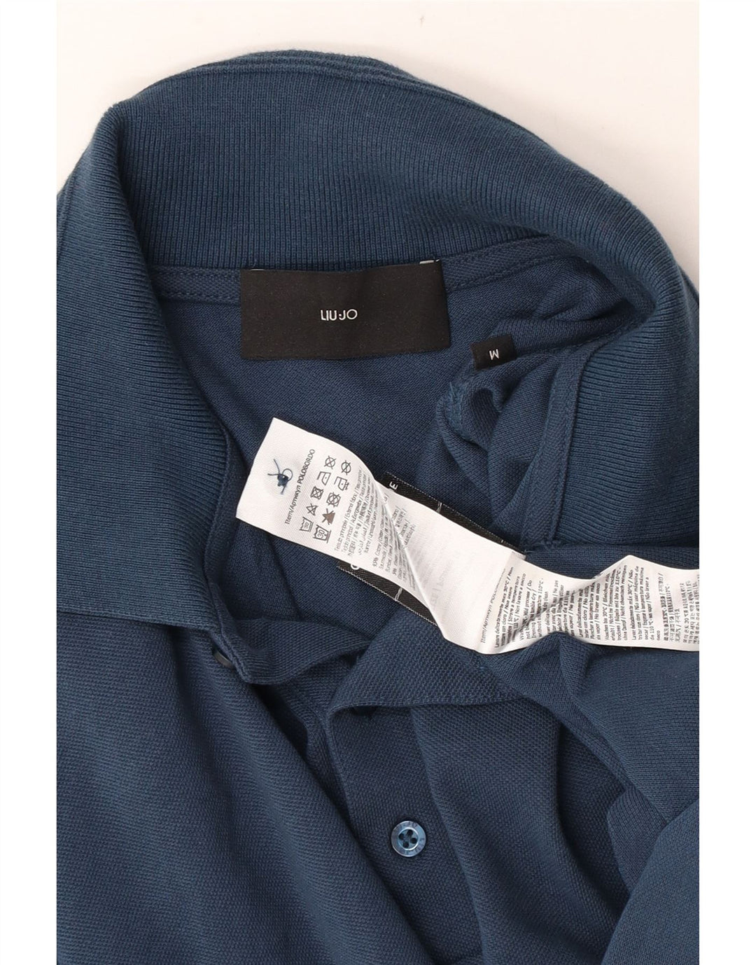 Camisa polo masculina Liu Jo médio algodão azul marinho