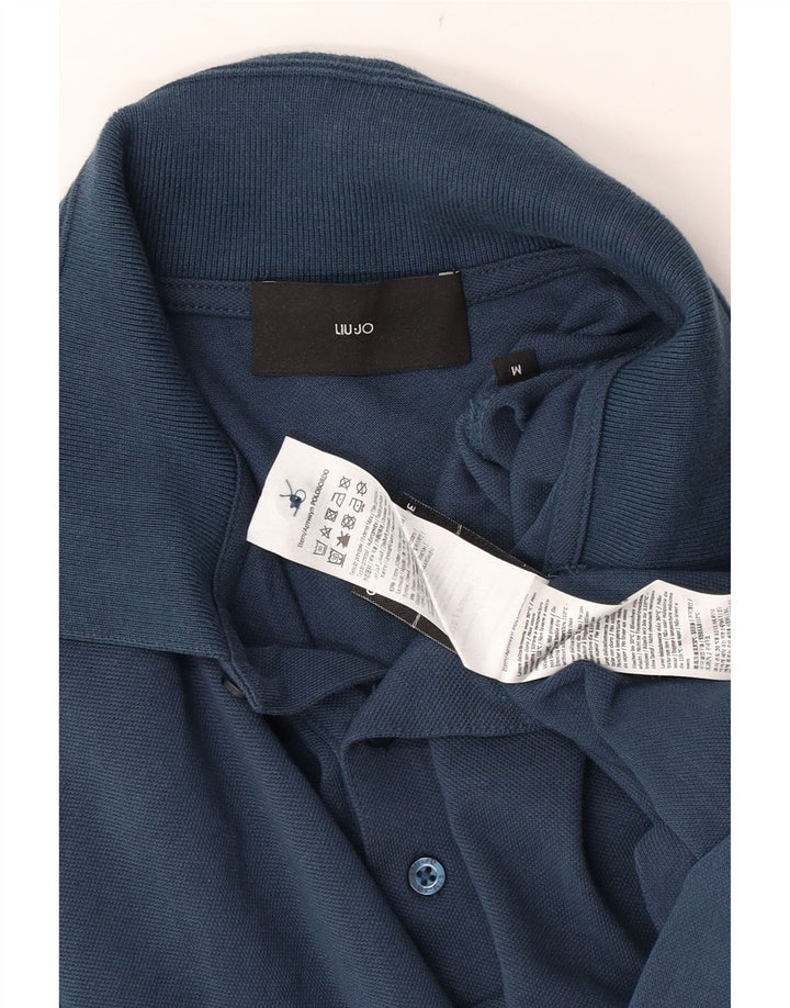 Camisa polo masculina Liu Jo médio algodão azul marinho