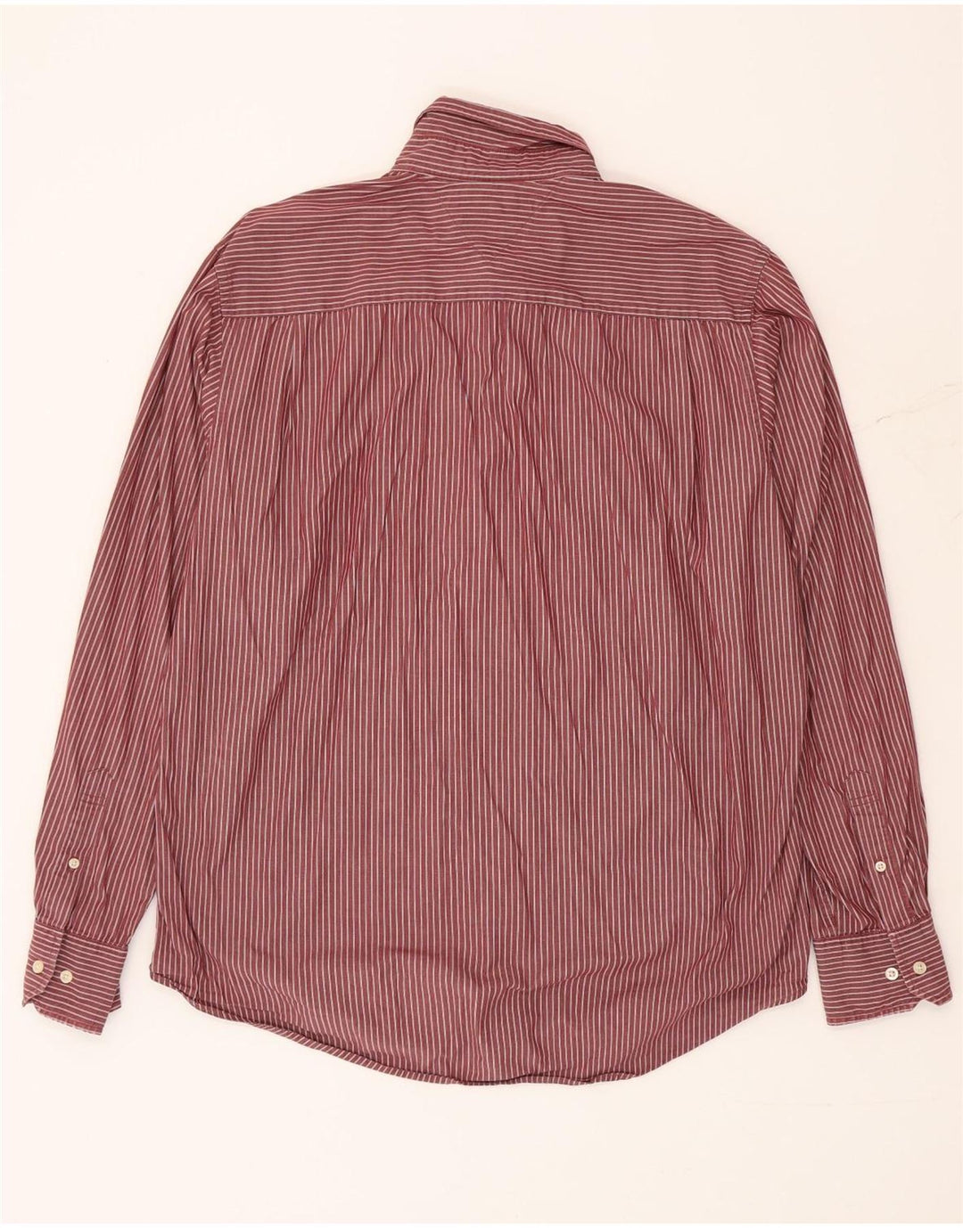 Camisa masculina Tommy Hilfiger Custom Fit grande listra vermelha