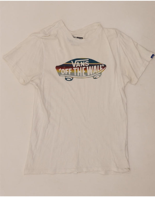 Camiseta masculina VANS Custom Fit Graphic Top Médio Algodão Branco