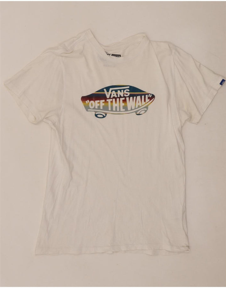 Camiseta masculina VANS Custom Fit Graphic Top Médio Algodão Branco