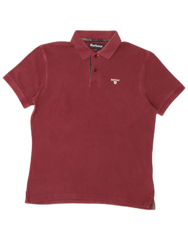 Camisa polo masculina Barbour médio Borgonha
