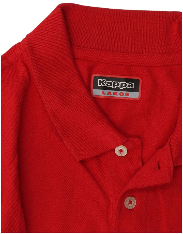 Camisa polo masculina Kappa grande algodão vermelho
