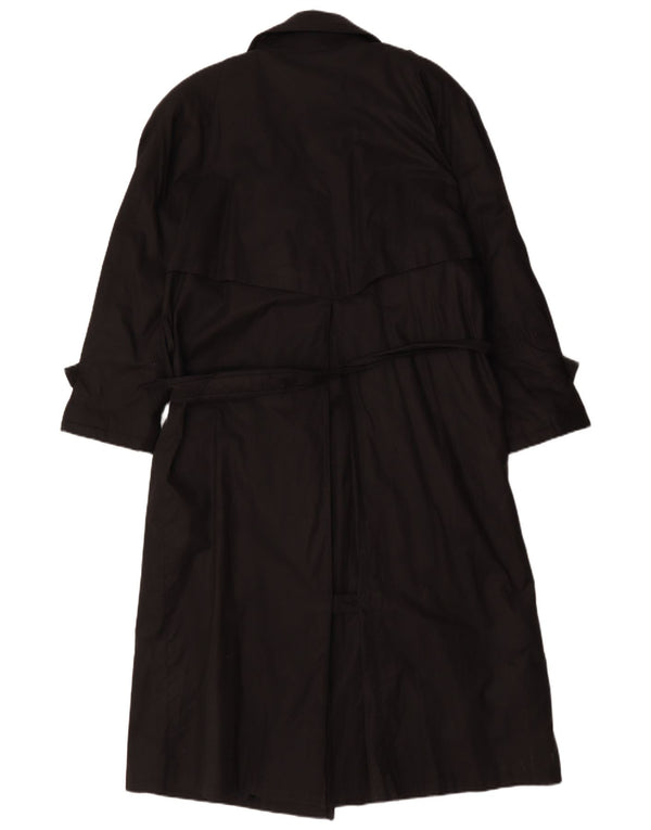 Trench coat feminino vintage grande Reino Unido 16 grande preto