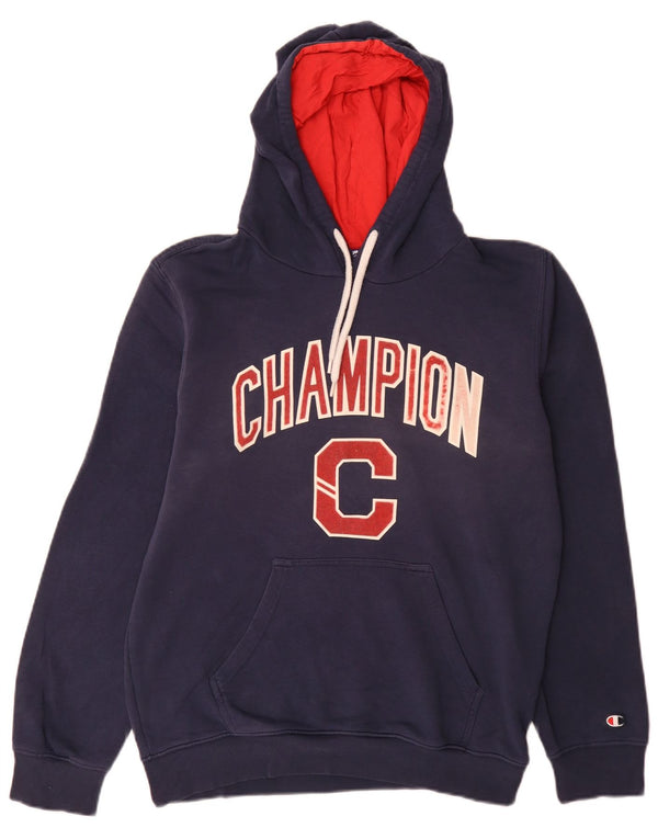 Champion masculino Chicago Graphic moletom com capuz médio algodão azul marinho
