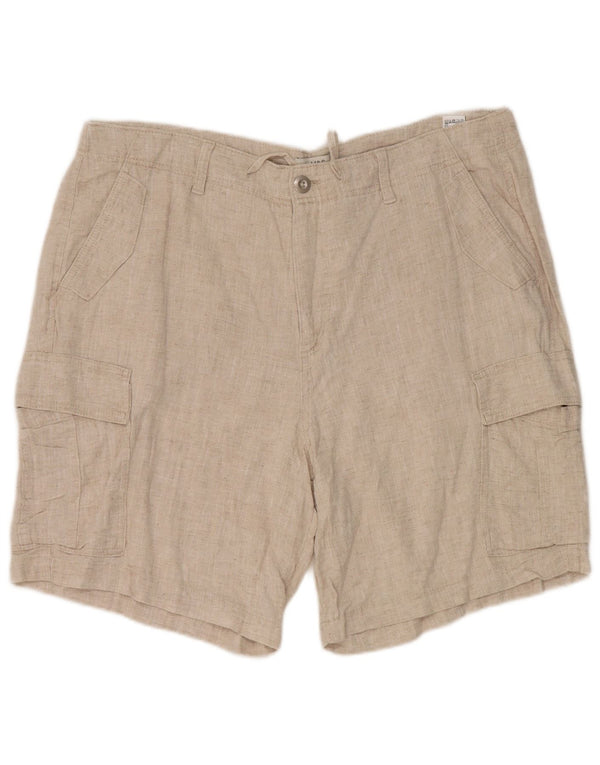 Shorts cargo feminino Marks & Spencer Reino Unido 18 XL W38 linho bege