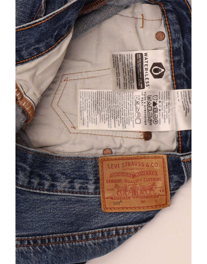 Shorts jeans feminino 501 da Levi's W28 algodão azul médio