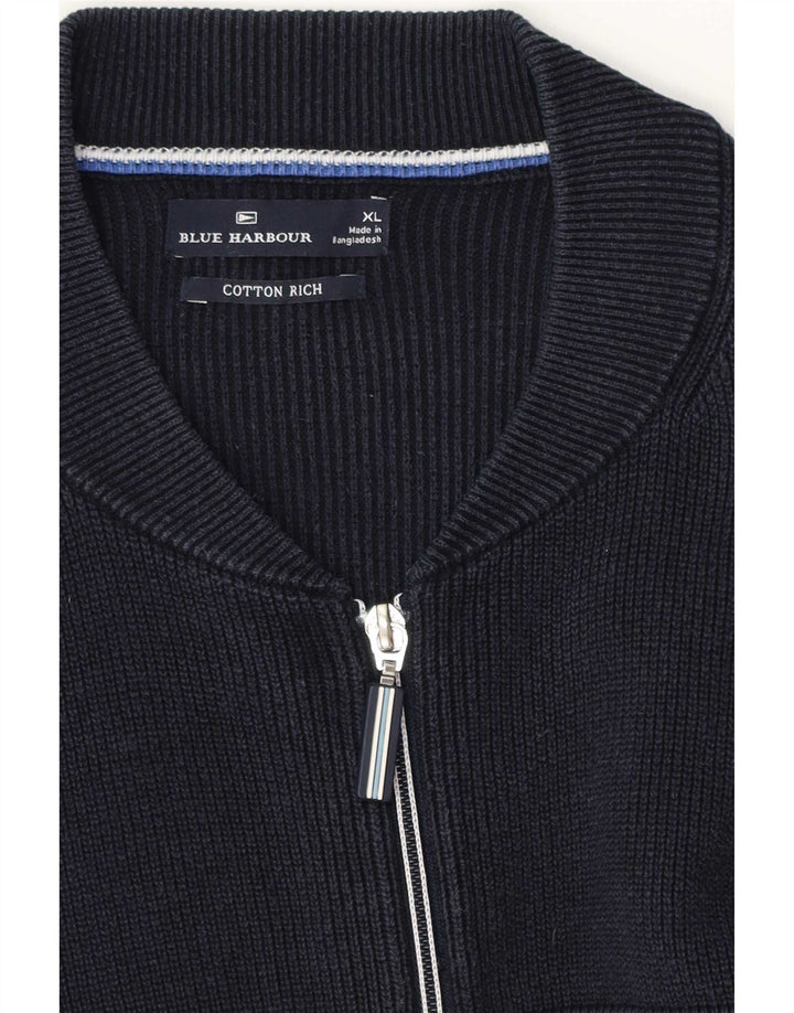 Suéter cardigã masculino Blue Harbor XL algodão marinho