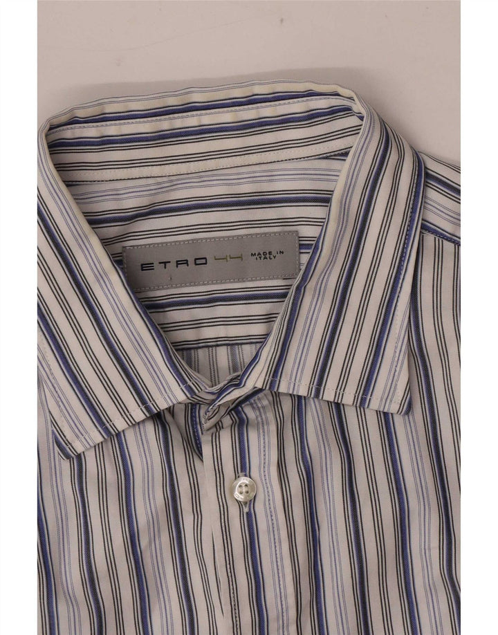 Camisa masculina de manga curta Etro tamanho 44 XL listrado multicolorido