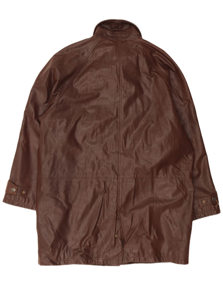 Casaco de couro masculino ARMA IT 54 2XL couro marrom