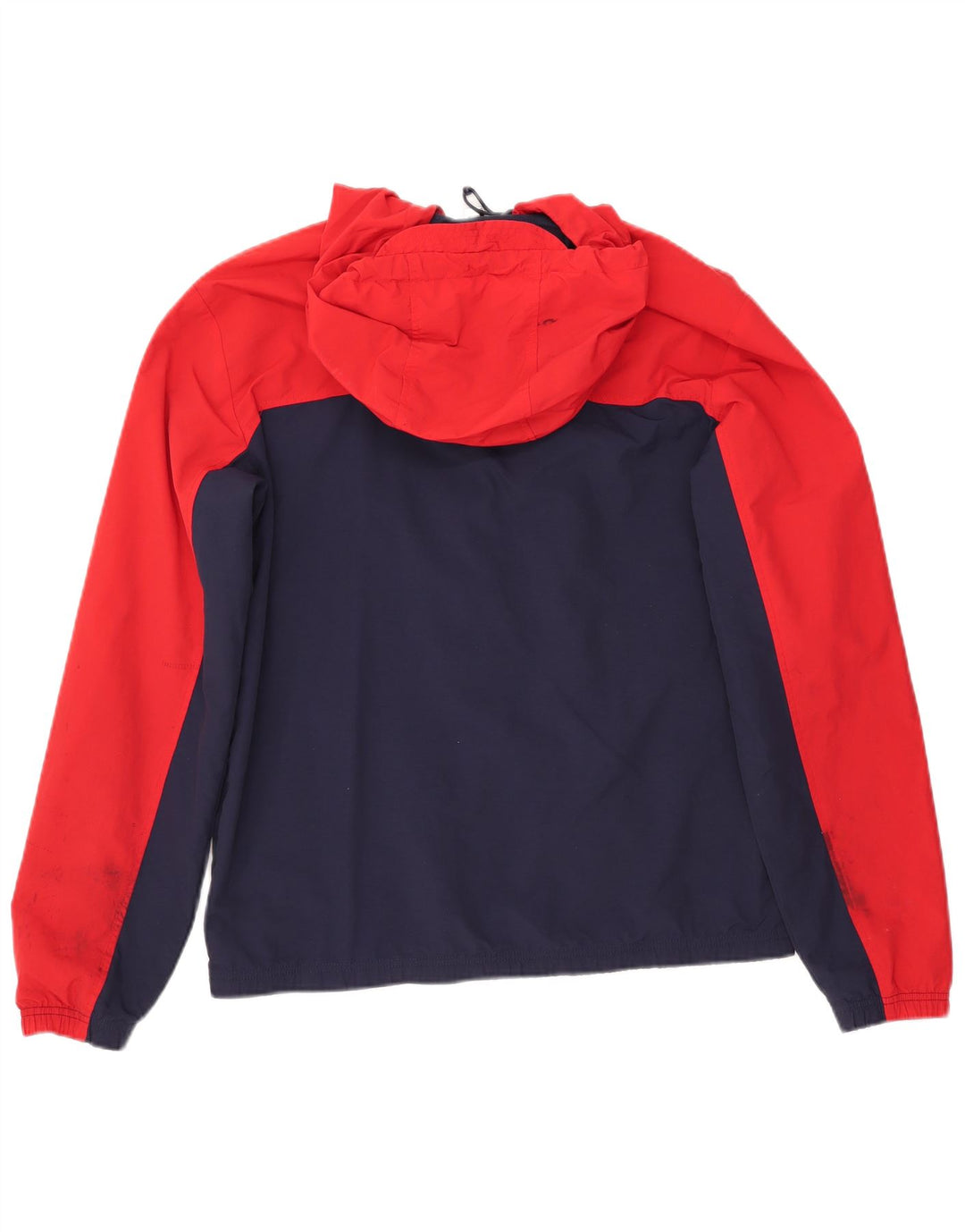 Jaqueta de chuva masculina FILA com capuz UK 40 grande azul colorblock poliamida