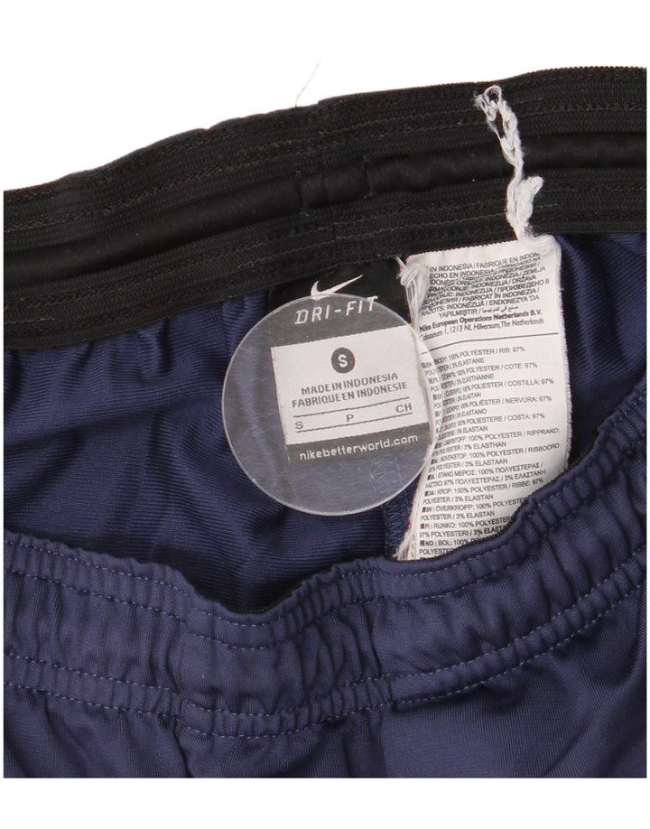 Calça de treino masculina Nike Dri Fit pequena azul marinho poliéster