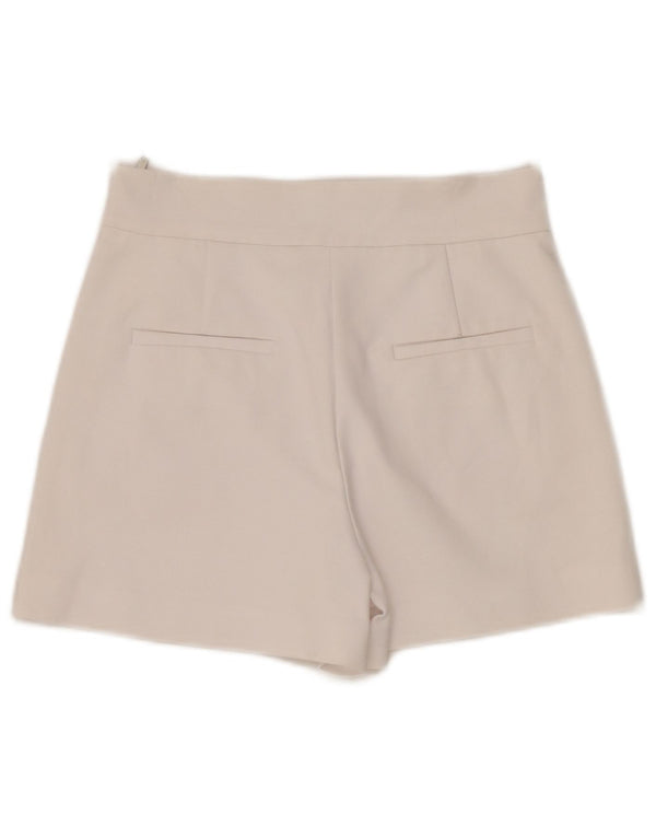 Zara Shorts Chino feminino de cintura alta XS W24 branco