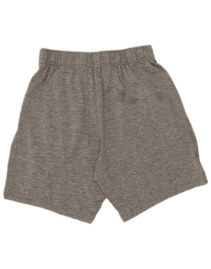 Shorts esportivos femininos NIKE Dri Fit UK 14 grande cinza manchado de poliéster