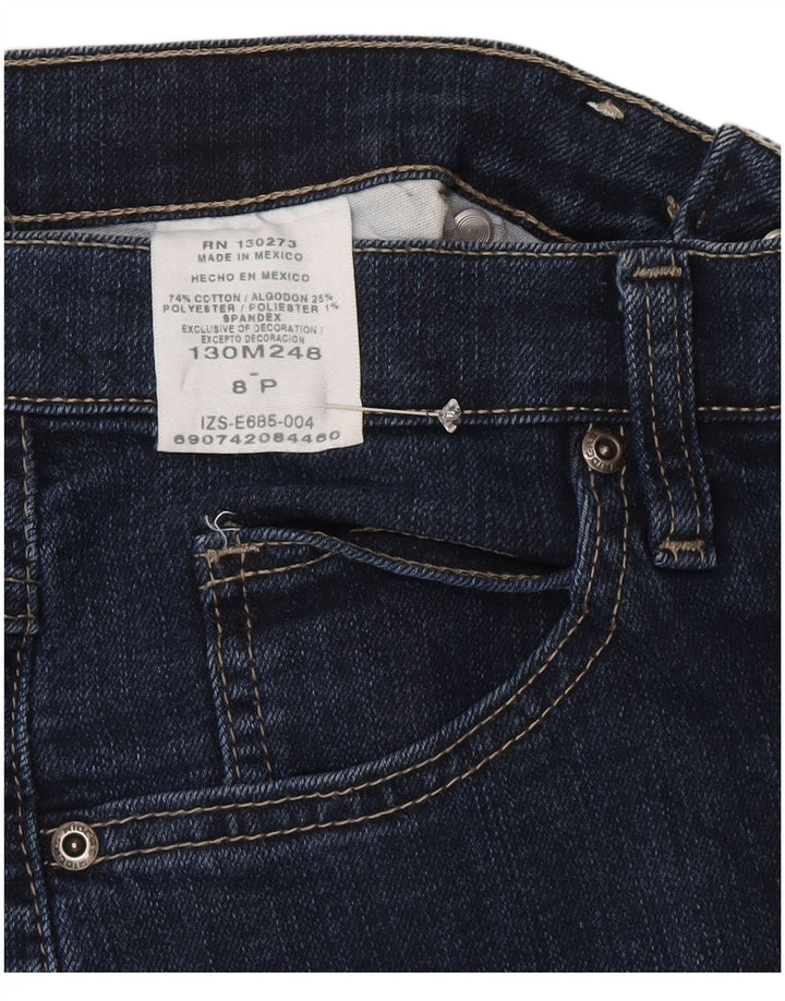 Lee Womens Straight Jeans US 8 Médio W28 L30 Azul Marinho Algodão