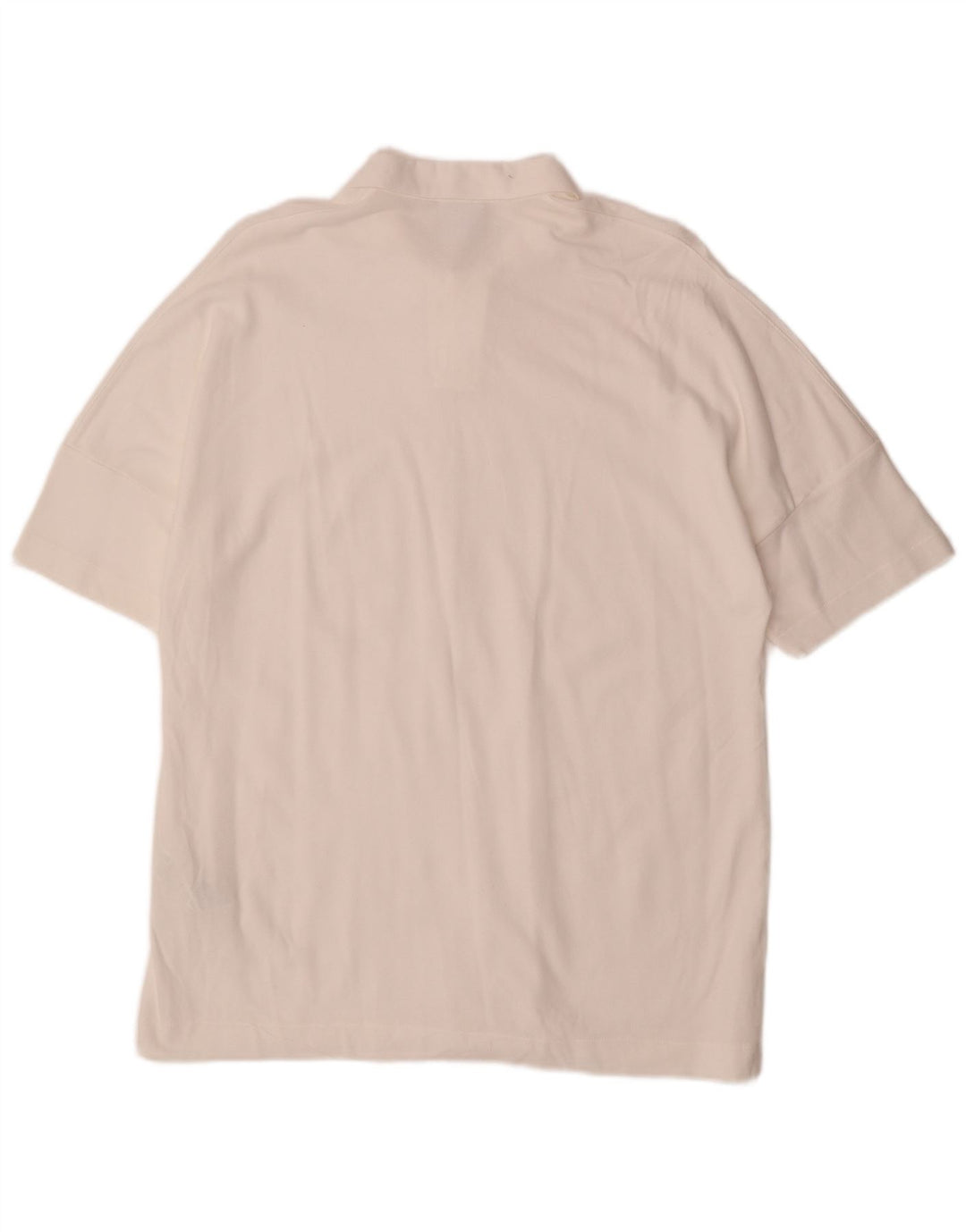 Camisa polo masculina Zara médio algodão branco