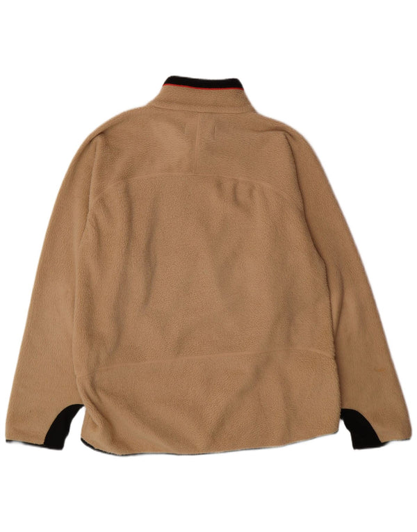 FILA Mens Fleece Jacket UK 44 2XL Beige Polyester