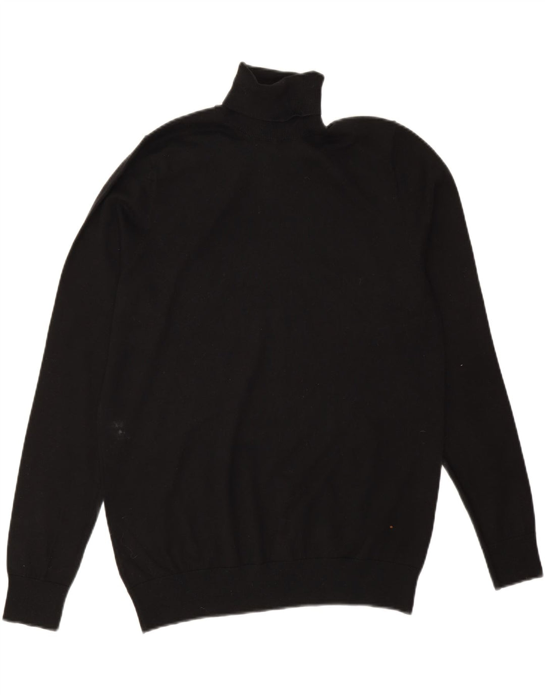 Suéter feminino Marks & Spencer com gola redonda Reino Unido 14 algodão preto médio