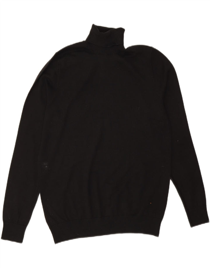 Suéter feminino Marks & Spencer com gola redonda Reino Unido 14 algodão preto médio
