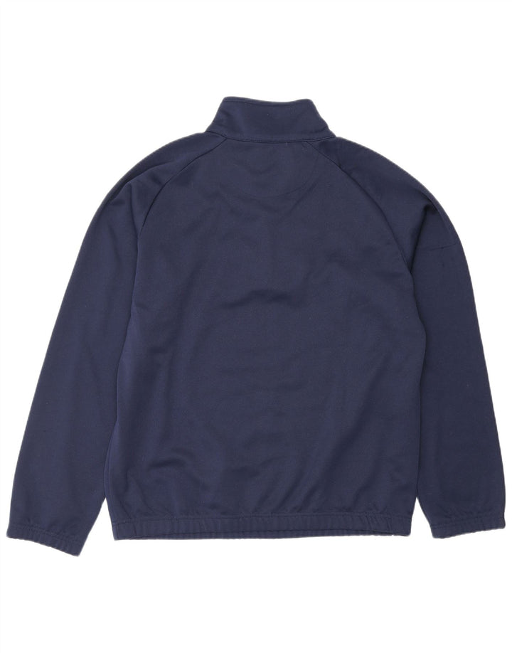 Moletom masculino Kappa com zíper e gola alta poliéster azul marinho médio