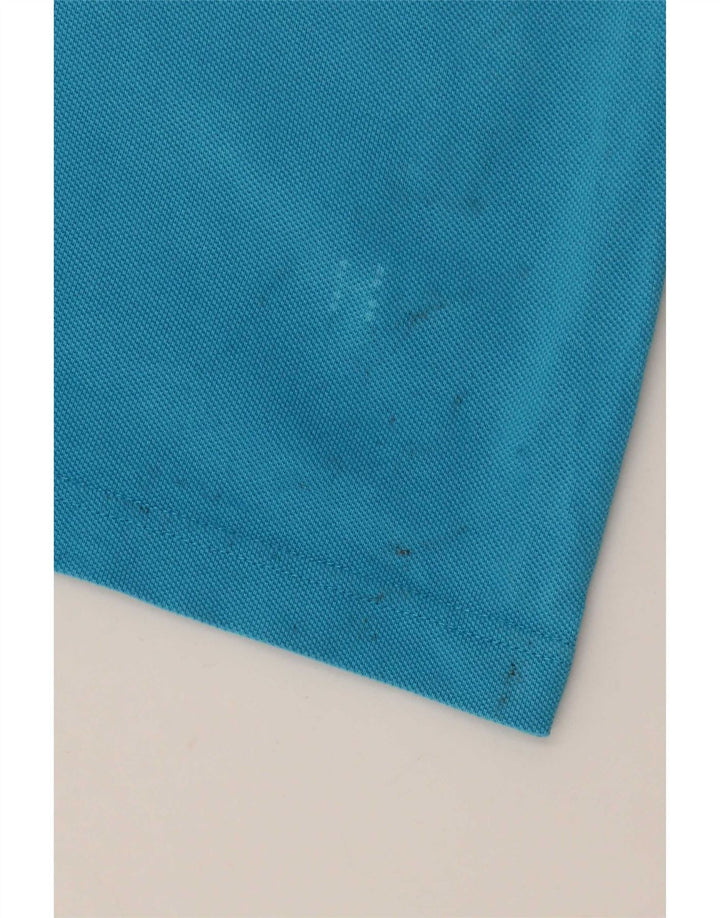 Camisa polo masculina Hugo Boss grande algodão azul